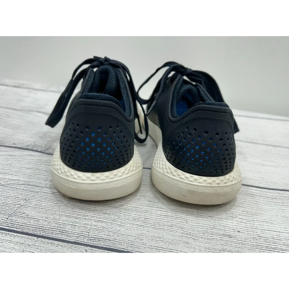 Crocs Lite Ride Pacer Mens Navy Breathable Lace Up‎ Sneakers Shoe Size 7